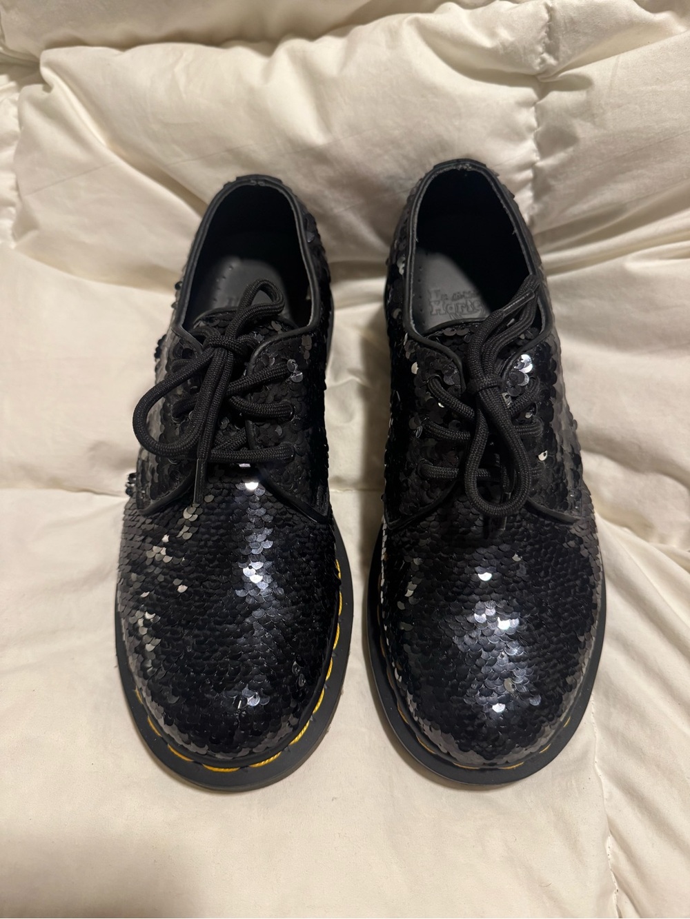 NWOT Dr. Martens never worn black sequin shoes!